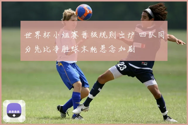 世界杯小组赛晋级规则出炉 四队同分先比净胜球末轮悬念加剧